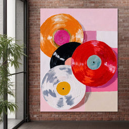 Retro Vinyl Color Spin Dance - NicheCanvas