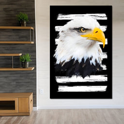 Regal Eagle Brushstroke Freedom - NicheCanvas