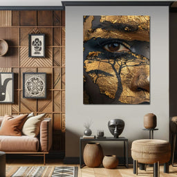 Golden Gaze Jungle - Sakeem Gibbs - NicheCanvas