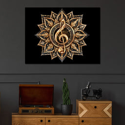 Golden Resonance Within Sacred Geometry - NicheCanvas