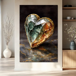 Gilded Facet Heartstone - NicheCanvas