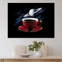 Planetary Coffee Dreamscape - NicheCanvas