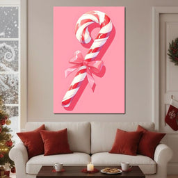 Sweet Holiday Candy Cane Delight - NicheCanvas