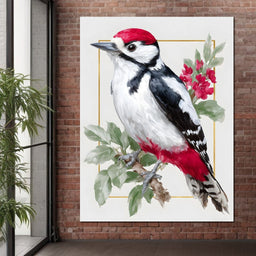 Garden Woodpecker Portrait - NicheCanvas