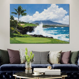 Ocean Breeze Cascade by the Gold Course - NicheCanvas