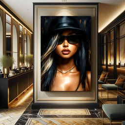 Chic Shadows Portrait Illusion - NicheCanvas