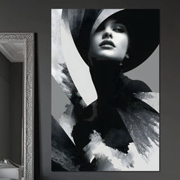 Monochrome Couture Elegance - NicheCanvas