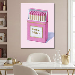 Perfect Match Pink Matchbox - NicheCanvas