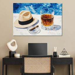 Cigar by the Pool - NicheCanvas