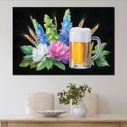 Golden Brew and Blossoms Fusion - NicheCanvas