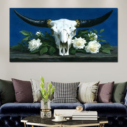 Bone Crown and Ivory Roses - NicheCanvas