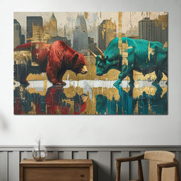 Wall Street Showdown - NicheCanvas