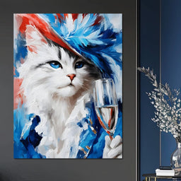 Majestic Feline Celebration - NicheCanvas