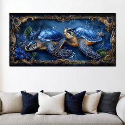 Oceanic Serenity Turtles - NicheCanvas