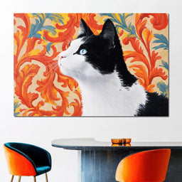 Majestic Feline Flourish - NicheCanvas