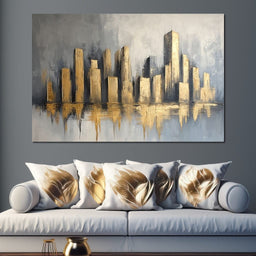 Golden Skyline - NicheCanvas