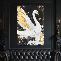 Elegant Graceful Swan Radiance - NicheCanvas