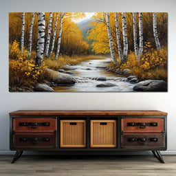 The Birchwood Stream - TooplesArt - NicheCanvas
