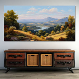 Golden Valley Lake Mountain View - NicheCanvas