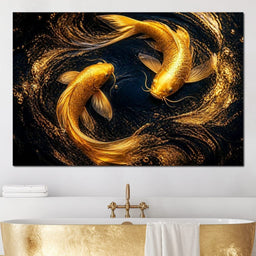 Koi Gold Current - NicheCanvas