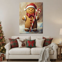Gingerbread Joy Holiday Cheer - NicheCanvas