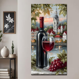 Wine Reflections by the Lake - NicheCanvas