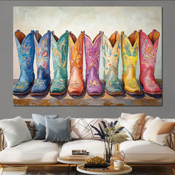 Western Boot Parade Harmony - NicheCanvas