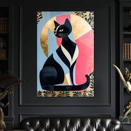 Feline Reverie Golden Dawn - NicheCanvas