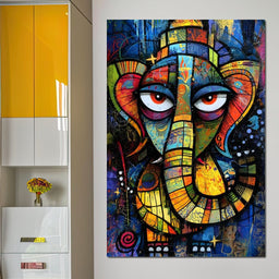 Prismatic Ganesha Portrait - NicheCanvas