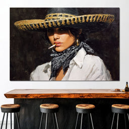 Smoky Bandit Hat Portrait - NicheCanvas