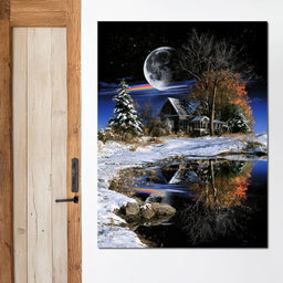Silent Solstice By The Frozen Shore - NicheCanvas