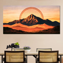 Golden Peaks Before The Solstice Sun - NicheCanvas