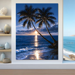 Last Light Over Distant Shores - NicheCanvas