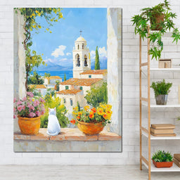 Mediterranean Morning Calm - NicheCanvas
