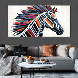 Galloping Vivid Stripes - Alicia Smith - NicheCanvas