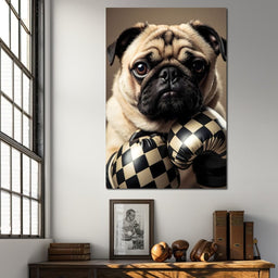 Pug Pugilist - NicheCanvas