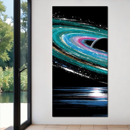 Celestial Saturn Swirl Odyssey - NicheCanvas