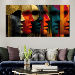 Faces of Colorful Reflections - NicheCanvas