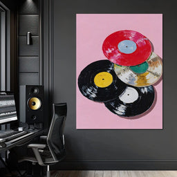 Retro Vinyl Record Pop Splash - NicheCanvas