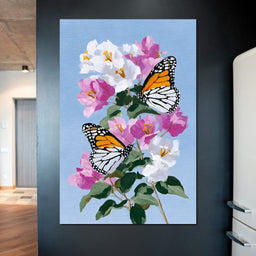 Monarch Duo Floral Skybound - NicheCanvas