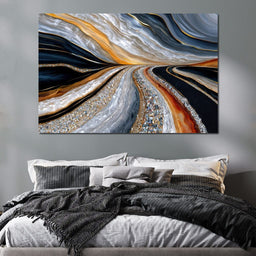 Agate Currents With Diamond Seams - TooplesArt - NicheCanvas
