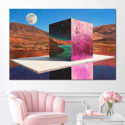 Celestial Pink Cube - NicheCanvas
