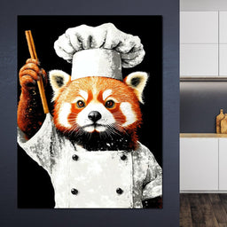 Red Panda Culinary Maestro - NicheCanvas