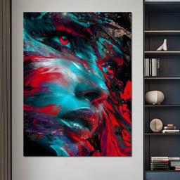 Luminous Inferno Portrait Vision - NicheCanvas