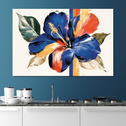Vibrant Petals Resting On Vertical Light - NicheCanvas