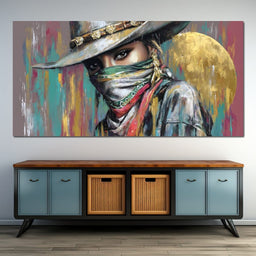 Golden Moon Desert Bandit Muse - NicheCanvas