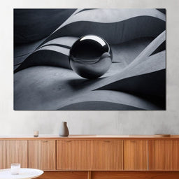 Black Mirror Sphere - TooplesArt - NicheCanvas