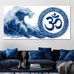 Indigo Om Mandala Meditation - NicheCanvas