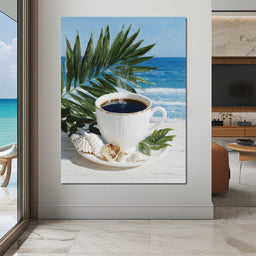 Tropical Morning Coffee Bliss - NicheCanvas