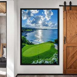 Oceanfront Green Serenity - NicheCanvas